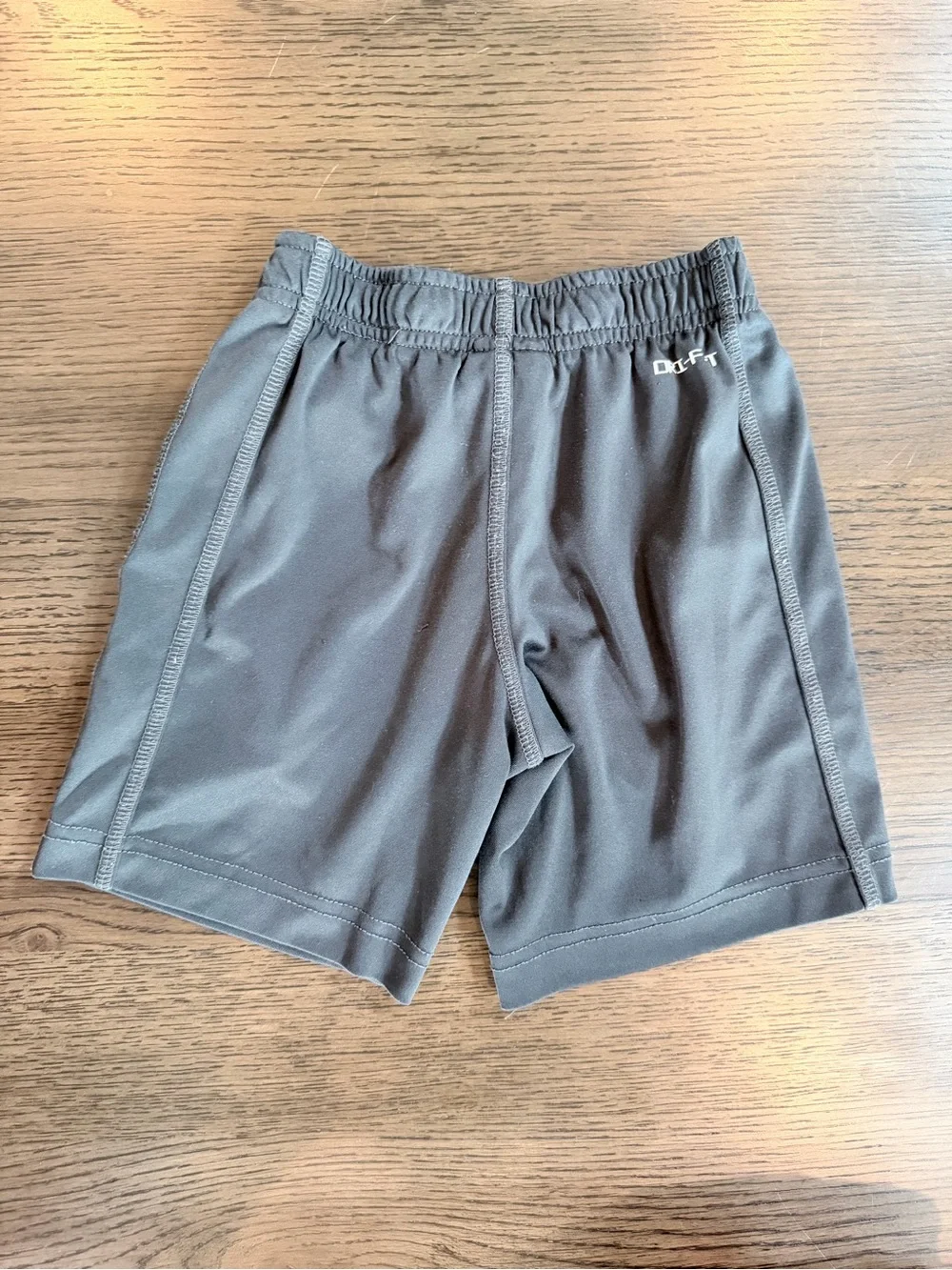 Nike Gray Kids 4T Athletic Shorts with White Swoosh